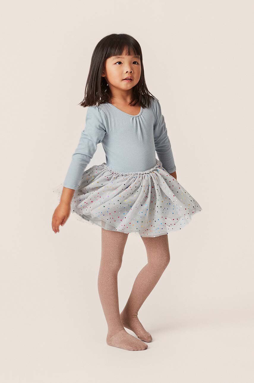 Dívčí šaty Konges Sløjd šedá barva, mini - šedá