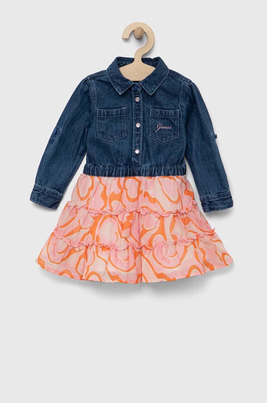 Платье для младенцев Guess цвет оранжевый mini расклешённое