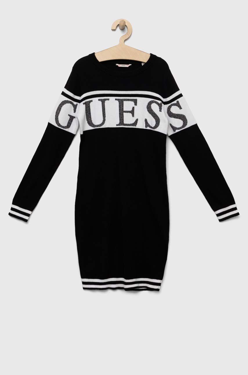 Детское платье Guess цвет чёрный mini прямое