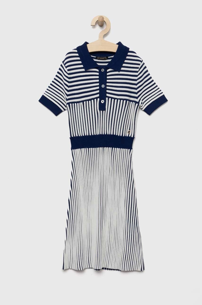 

Детское платье Guess цвет синий mini расклешённое