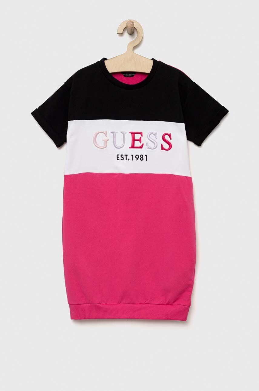Детское платье Guess цвет розовый mini прямое