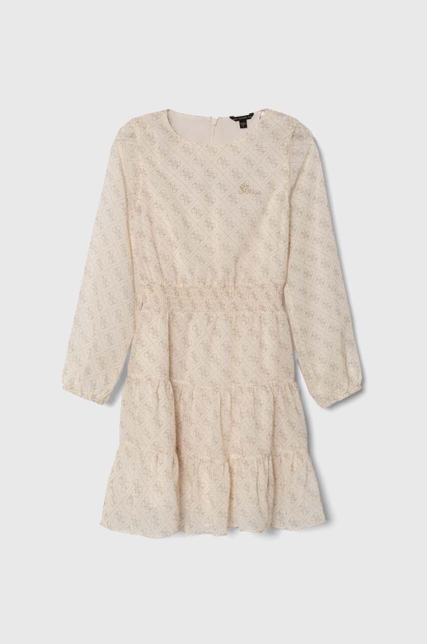Детское платье Guess цвет бежевый mini расклешённое в Полтаве Детское платье Guess цвет бежевый mini расклешённое в Полтаве