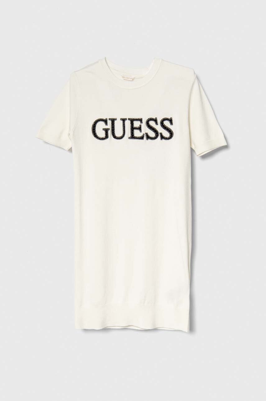 

Детское платье Guess цвет бежевый midi прямое