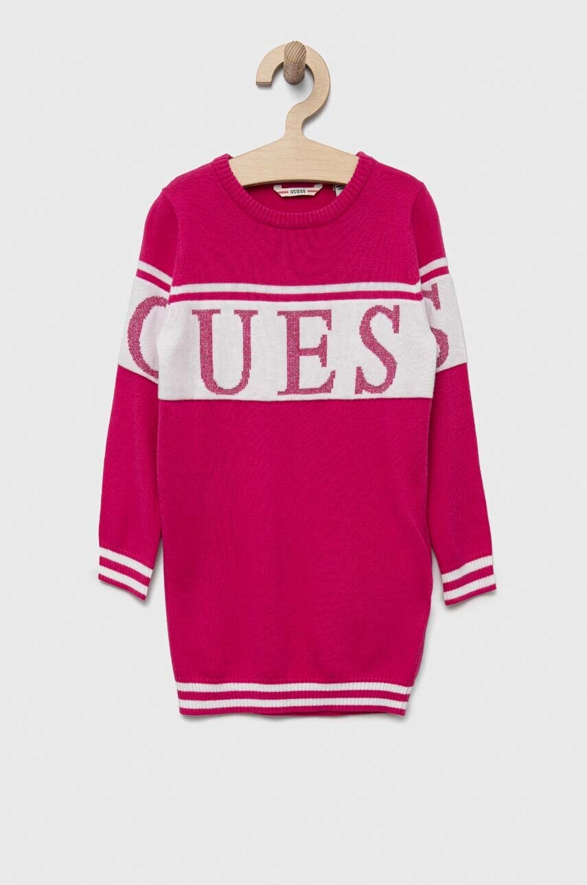 

Детское платье Guess цвет розовый mini прямое