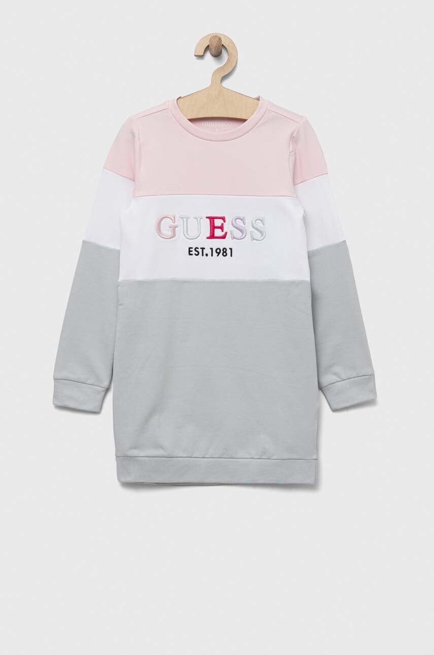 

Дитяча сукня Guess колір рожевий mini пряма