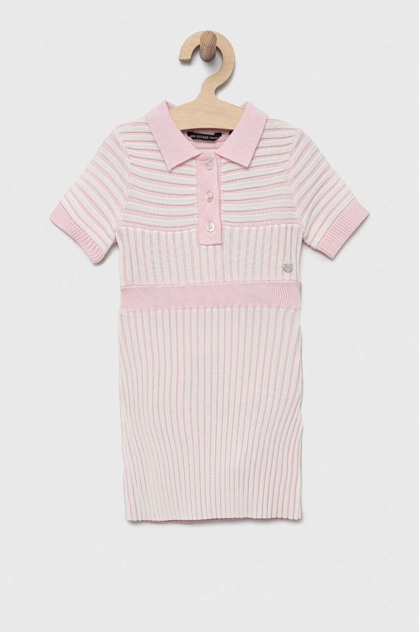 

Дитяча сукня Guess колір рожевий mini пряма