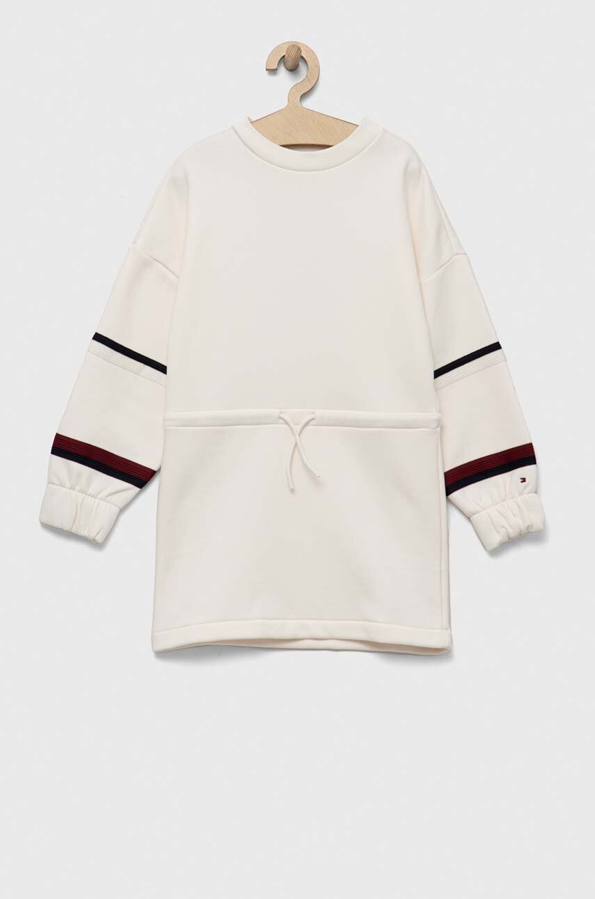 

Детское платье Tommy Hilfiger цвет бежевый mini oversize