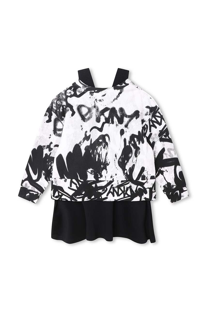 Дитяча сукня і кофта Dkny колір білий mini розкльошена
