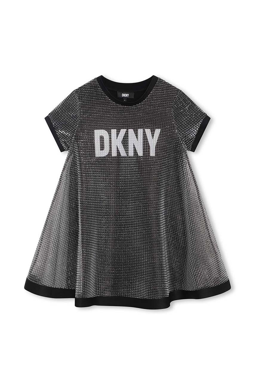 

Дитяча сукня Dkny колір сірий mini розкльошена