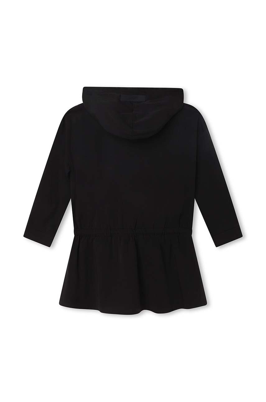 Детское платье Dkny цвет чёрный mini расклешённое Детское платье Dkny цвет чёрный mini расклешённое