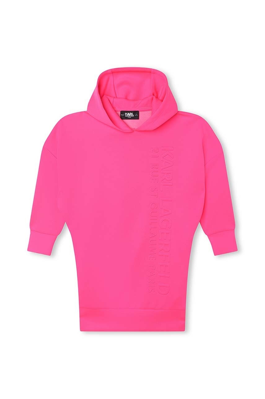 

Детское платье Karl Lagerfeld цвет фиолетовый midi oversize