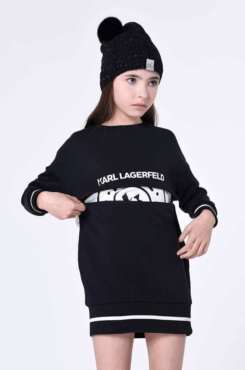 

Дитяча сукня Karl Lagerfeld колір чорний mini oversize