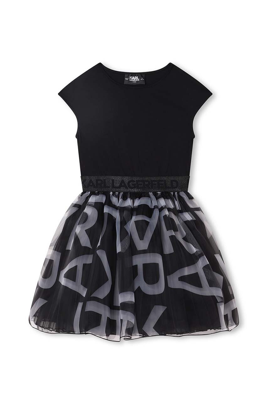 

Дитяча сукня Karl Lagerfeld колір чорний mini розкльошена