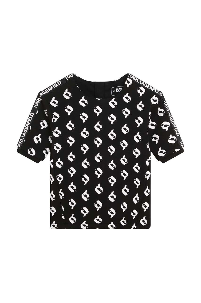 E-shop Kojenecká sukýnka Karl Lagerfeld černá barva, midi