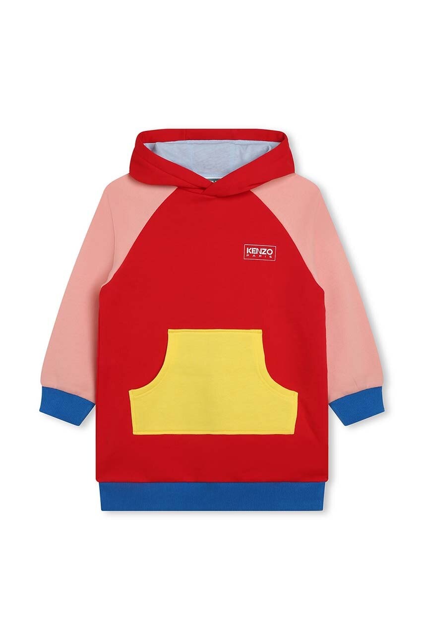 Дитяча сукня Kenzo Kids колір червоний mini пряма Дитяча сукня Kenzo Kids колір червоний mini пряма