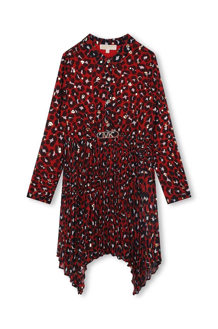 Levně Dívčí šaty Michael Kors červená barva, mini