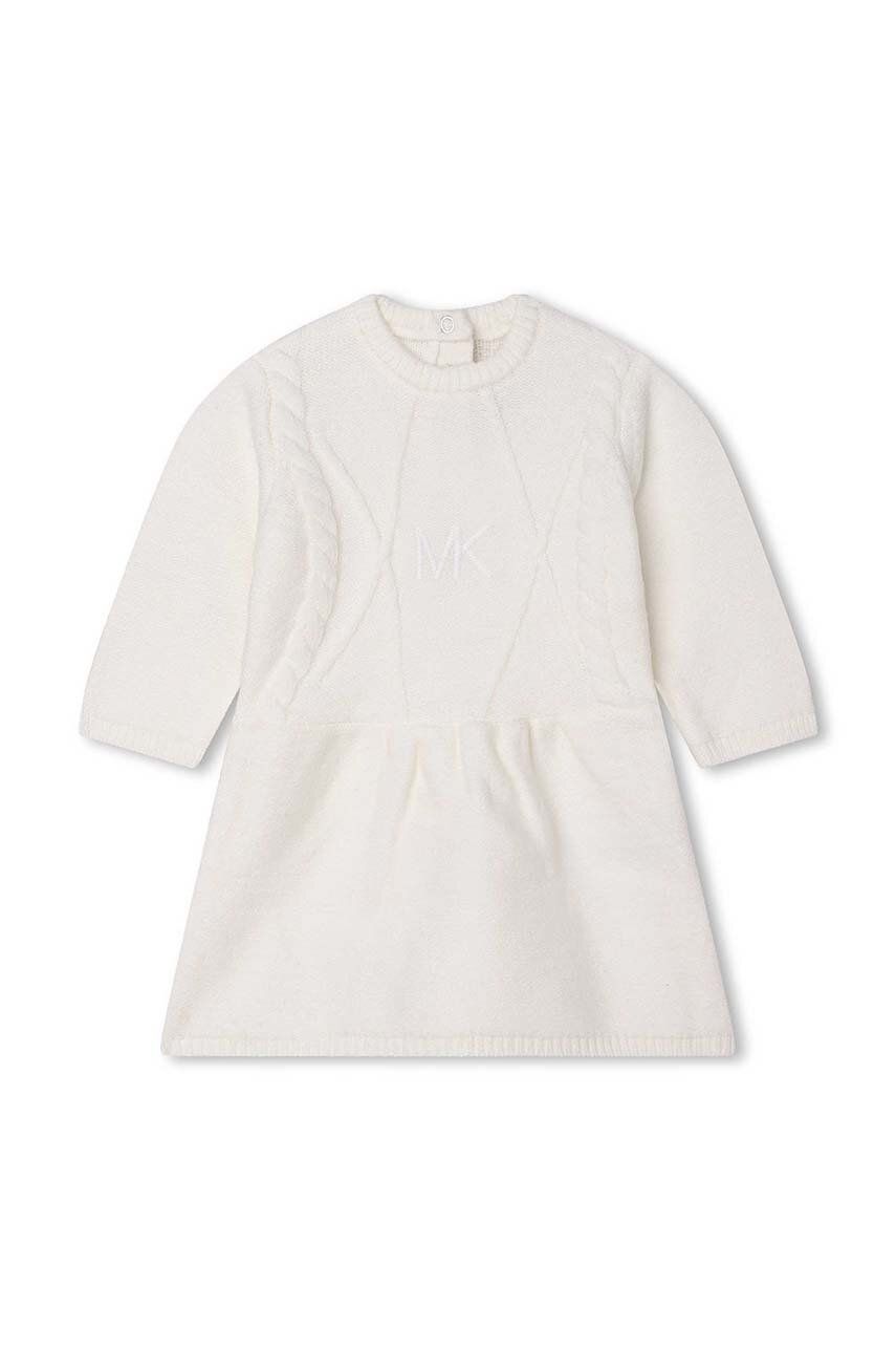 Michael Kors rochie fete culoarea alb, mini, drept