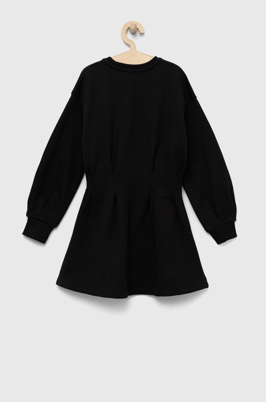 Хлопковое детское платье Calvin Klein Jeans цвет чёрный mini прямое