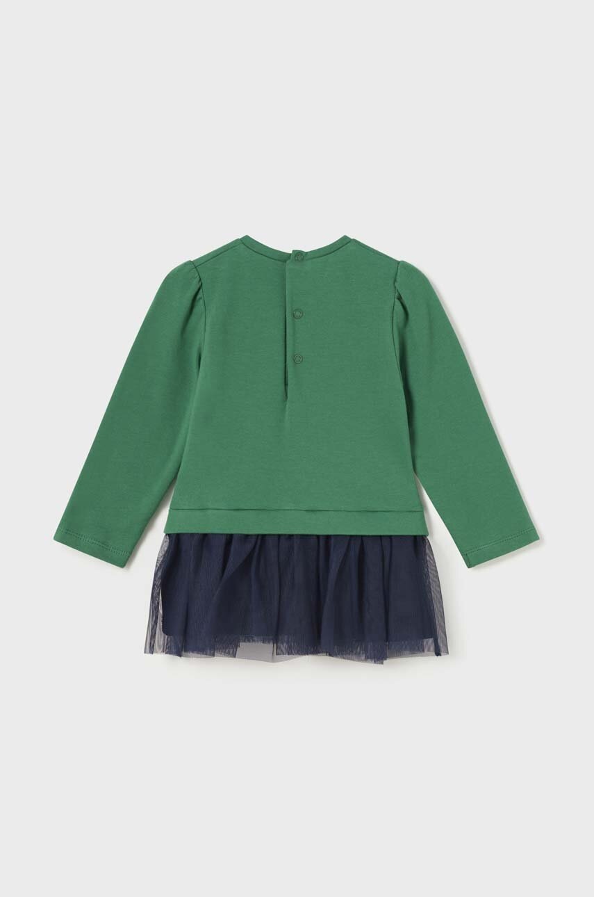 Платье для младенцев Mayoral цвет зелёный mini расклешённое