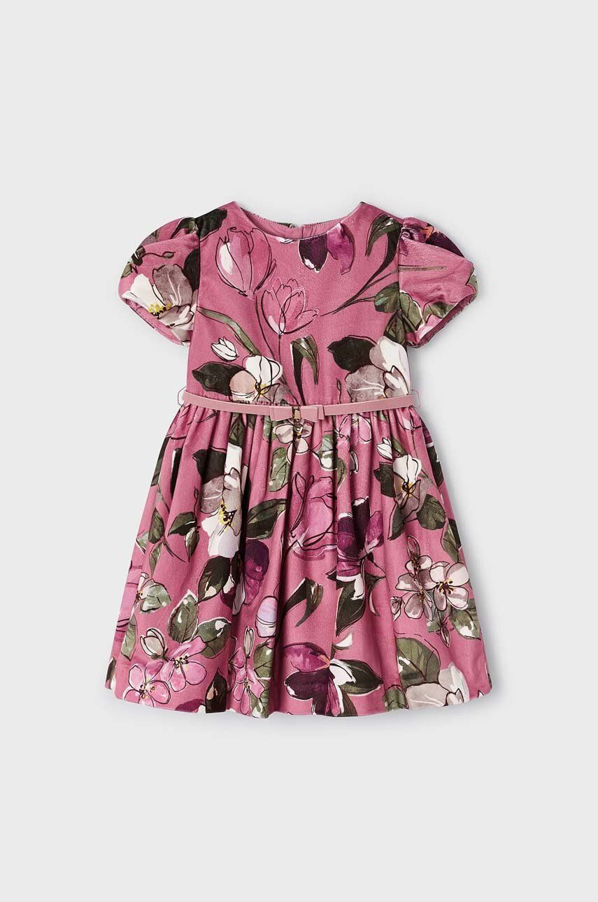 Levně Dívčí šaty Mayoral růžová barva, mini