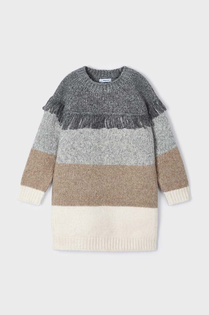 Детское платье Mayoral цвет серый mini oversize