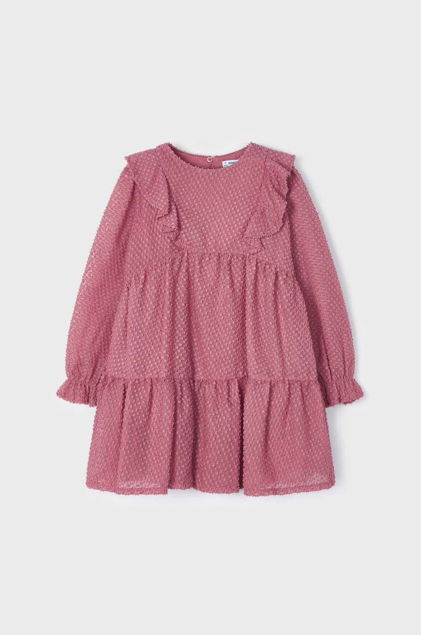 Детское платье Mayoral цвет розовый mini oversize