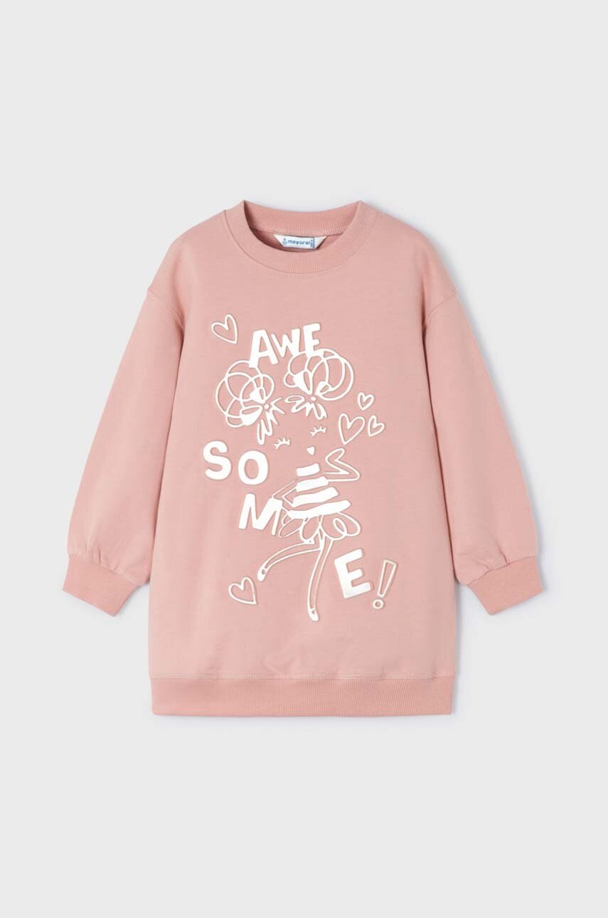

Дитяча сукня Mayoral колір рожевий mini oversize