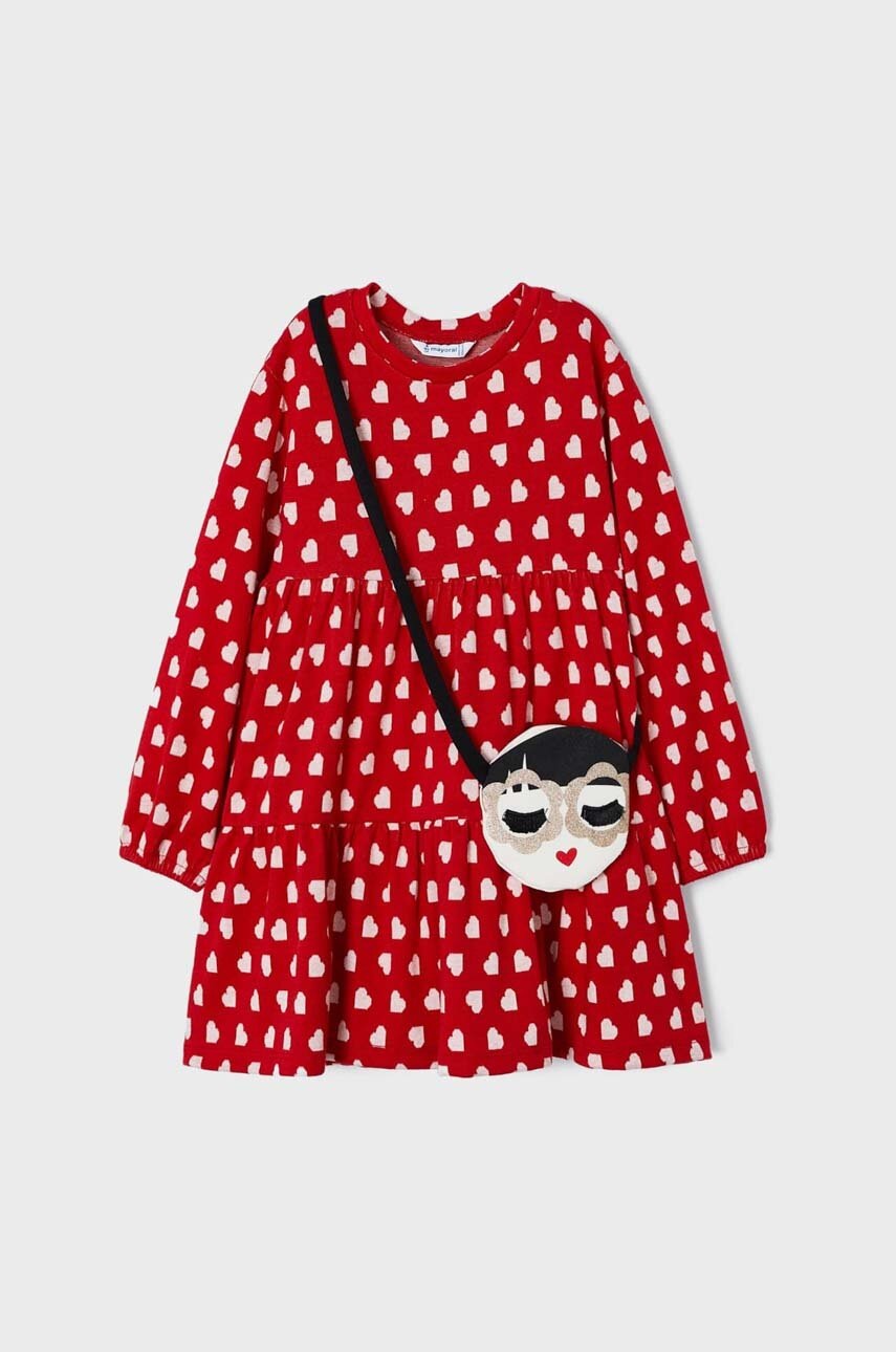 

Дитяча сукня Mayoral колір червоний mini oversize