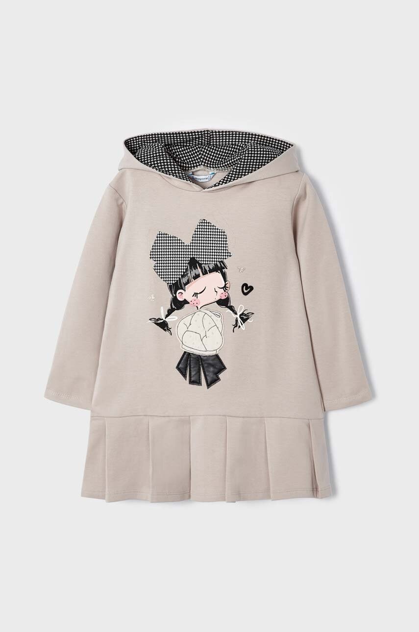 

Дитяча сукня Mayoral колір бежевий mini oversize