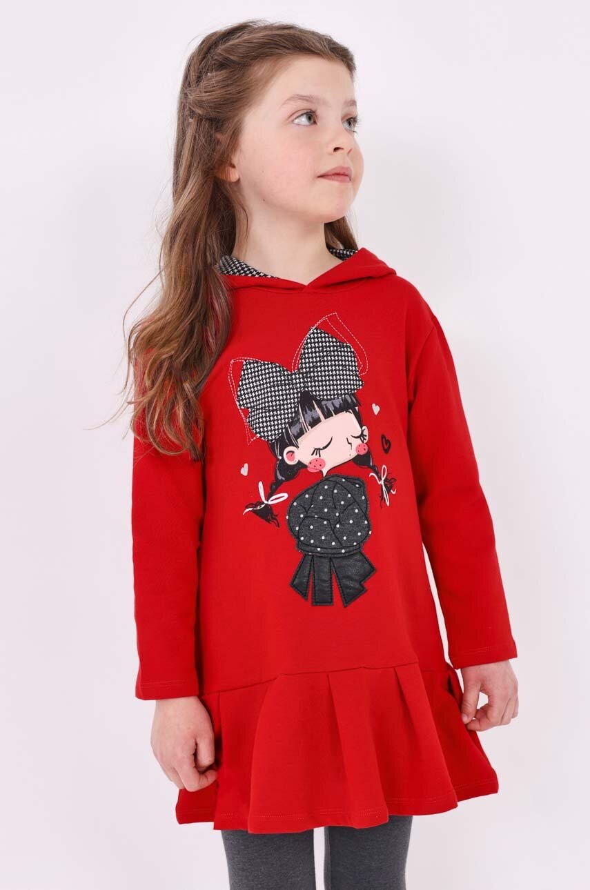 

Дитяча сукня Mayoral колір червоний mini oversize
