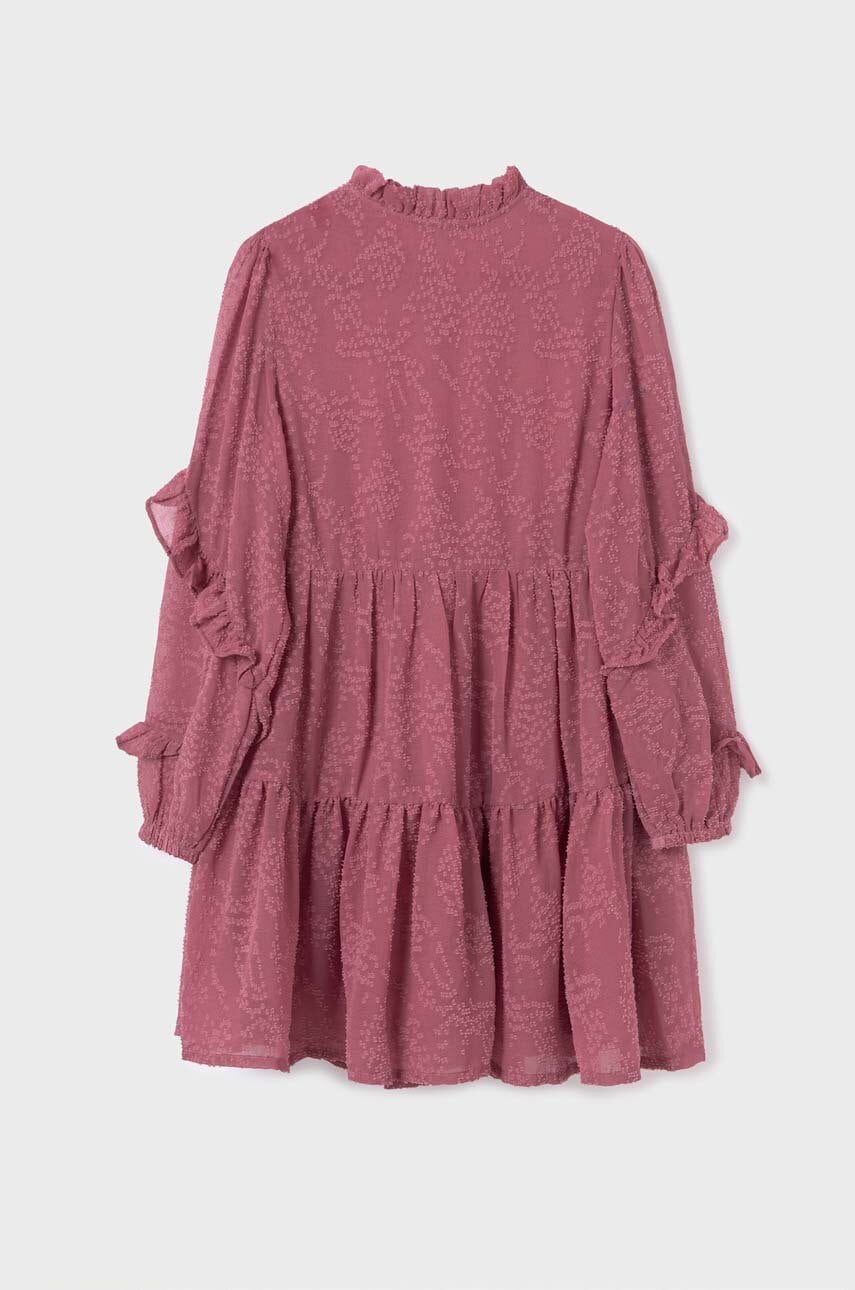 Детское платье Mayoral цвет фиолетовый mini расклешённое Детское платье Mayoral цвет фиолетовый mini расклешённое
