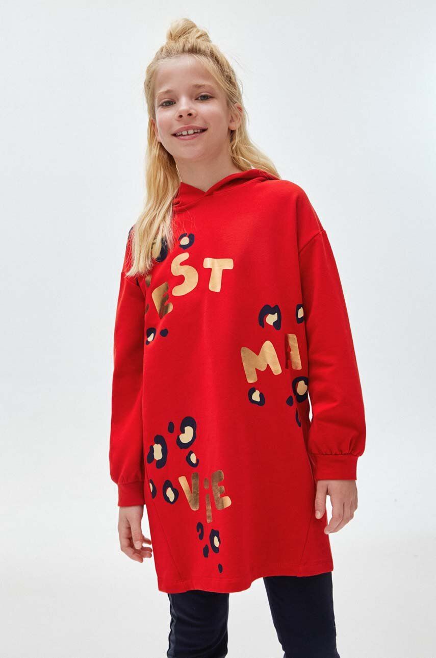 Levně Dívčí šaty Mayoral červená barva, mini