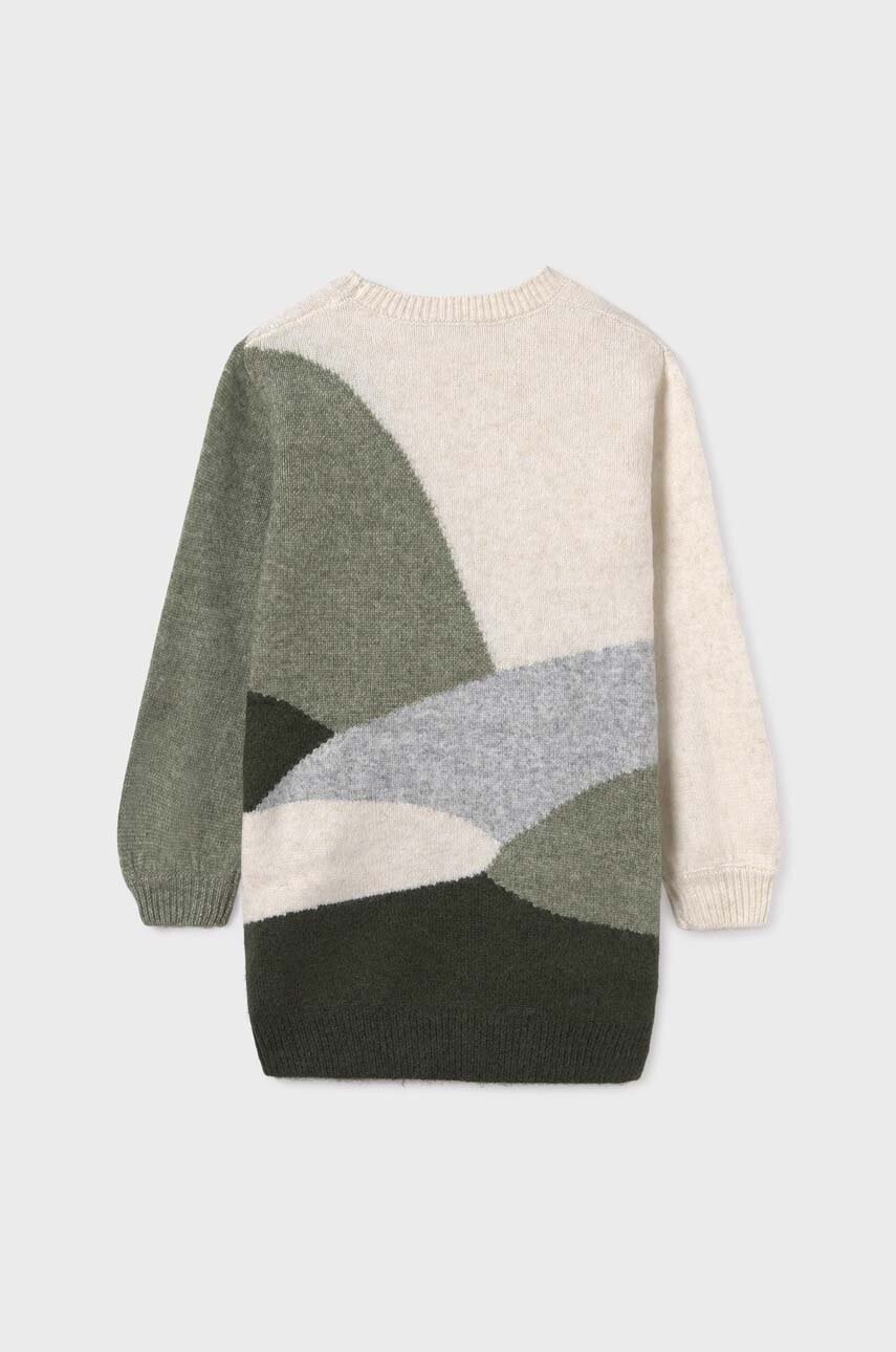 Дитяча сукня Mayoral колір зелений mini oversize