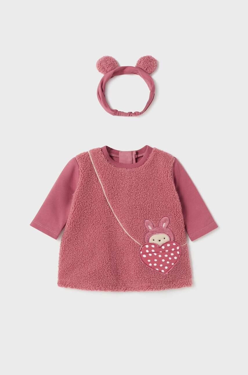 

Платье для младенцев Mayoral Newborn цвет розовый mini oversize
