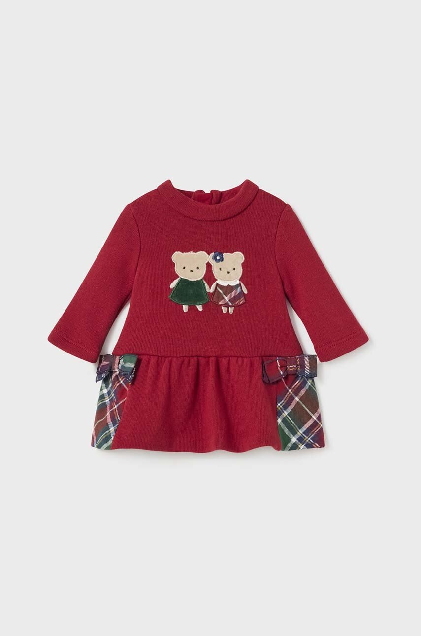 Платье для младенцев Mayoral Newborn цвет красный mini расклешённое