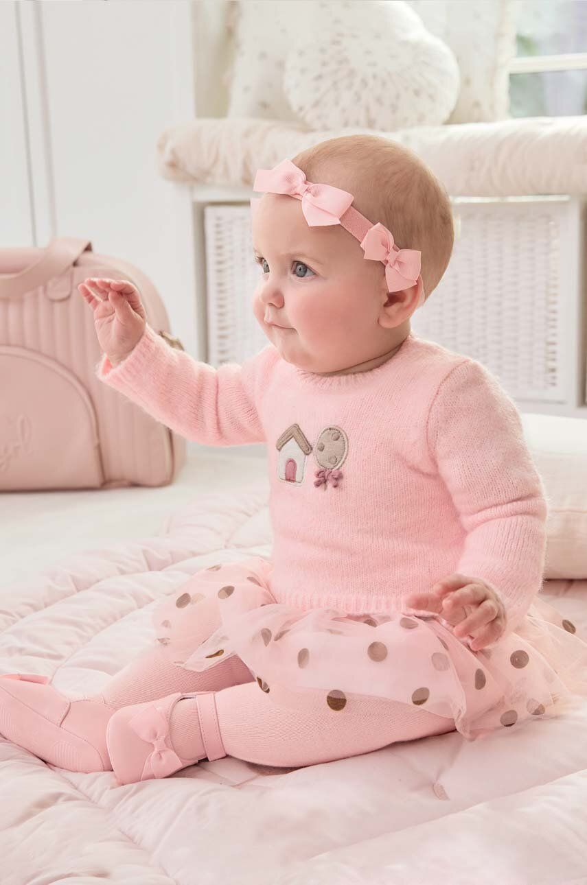 Платье для младенцев Mayoral Newborn цвет розовый mini расклешённая