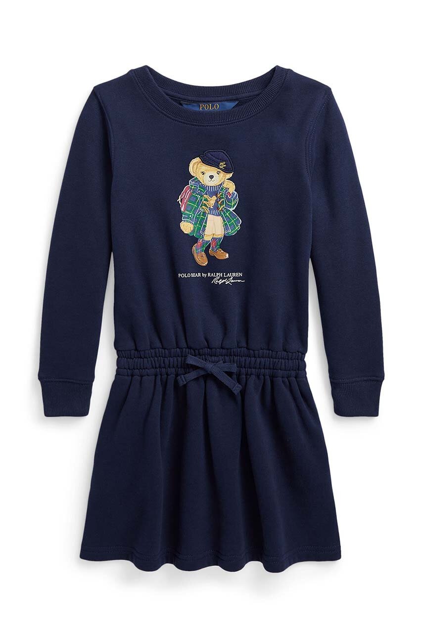 

Детское платье Polo Ralph Lauren цвет синий mini расклешённая
