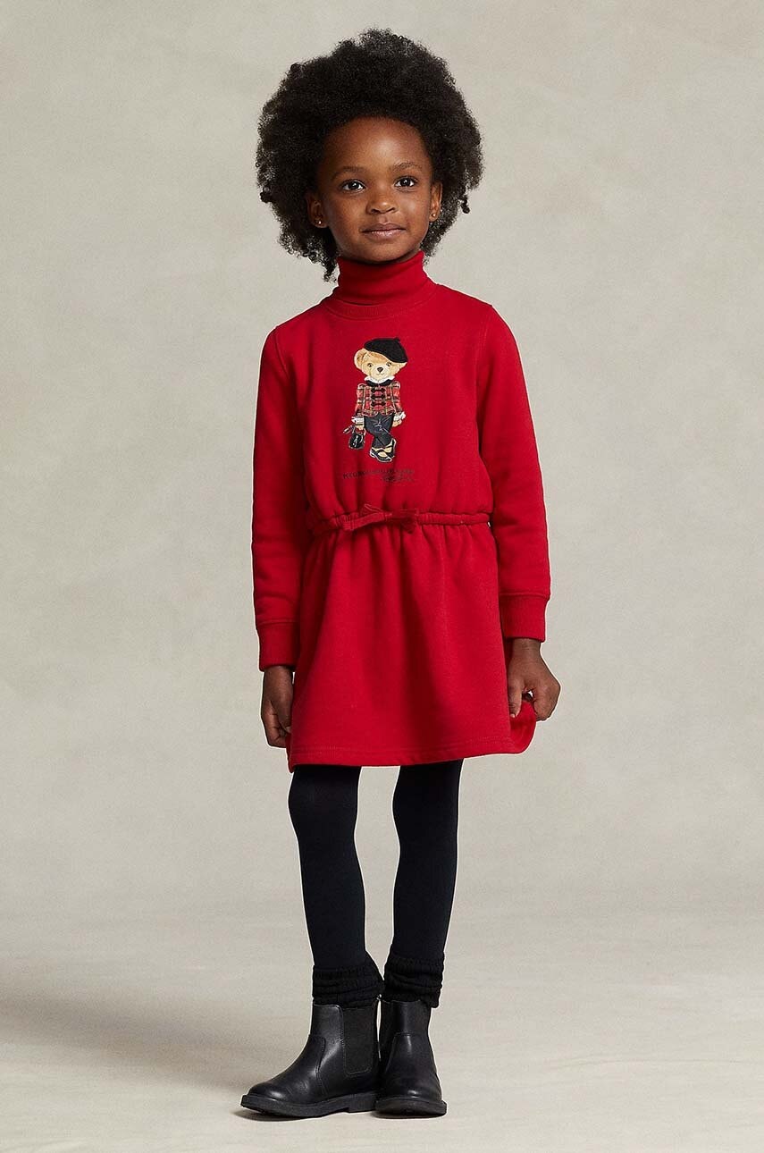 

Детское платье Polo Ralph Lauren цвет красный mini расклешённая