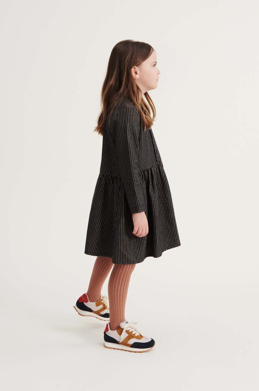 Levně Dětské bavlněné šaty Liewood béžová barva, mini