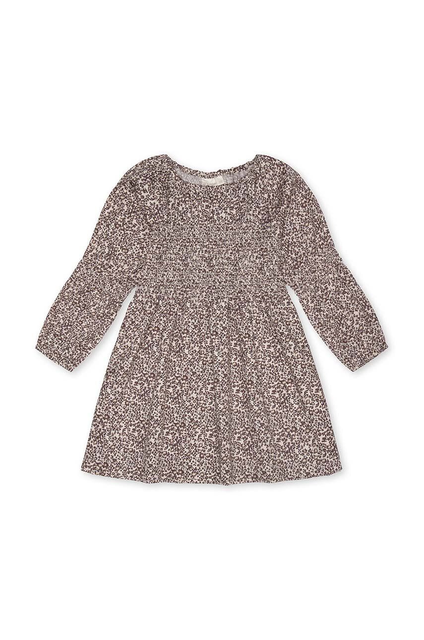 Dětské bavlněné šaty That′s mine 024628 Brianna Dress hnědá barva - hnědá - 100 % Organická bavlna