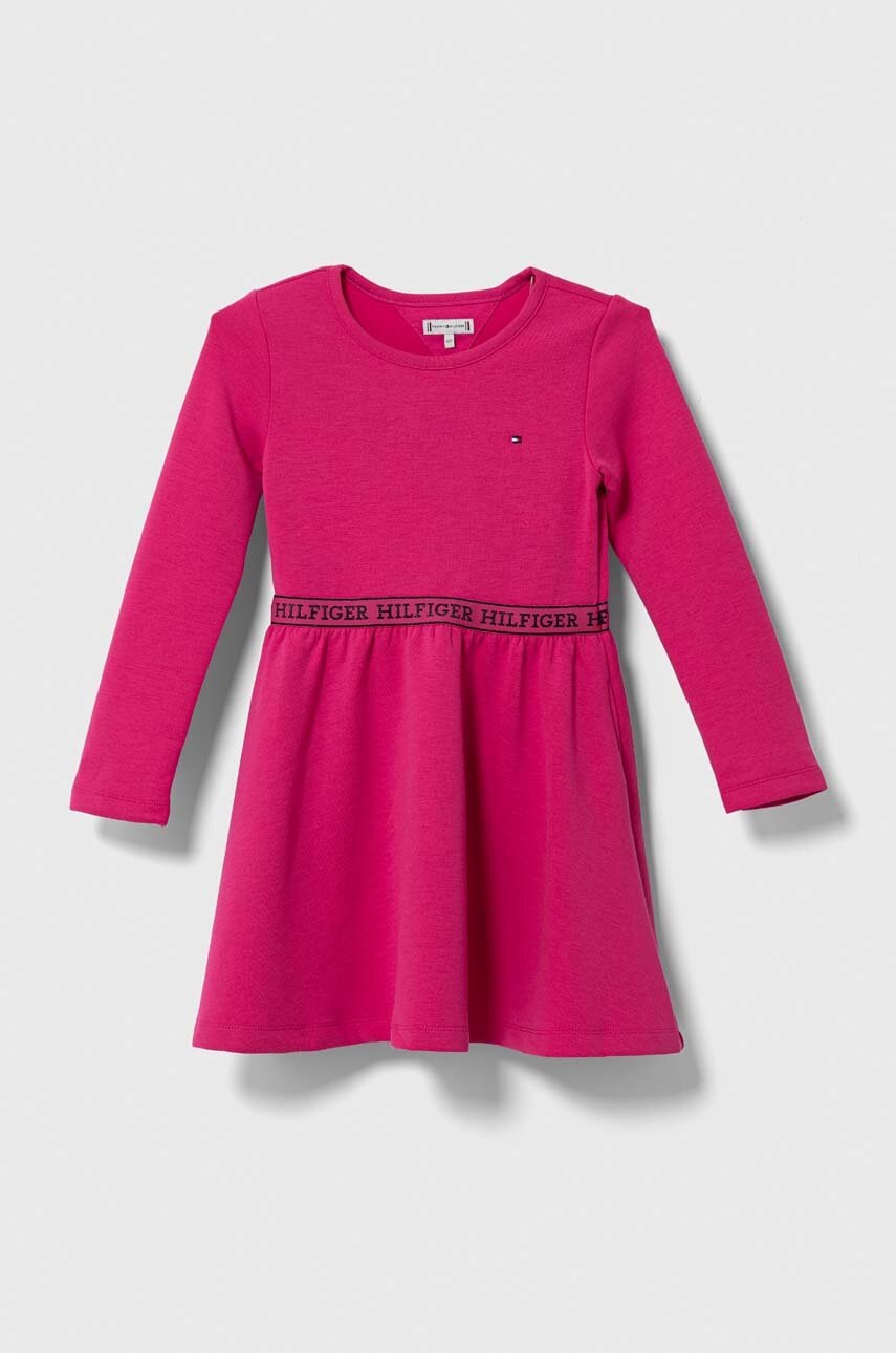 

Дитяча сукня Tommy Hilfiger колір рожевий mini розкльошена