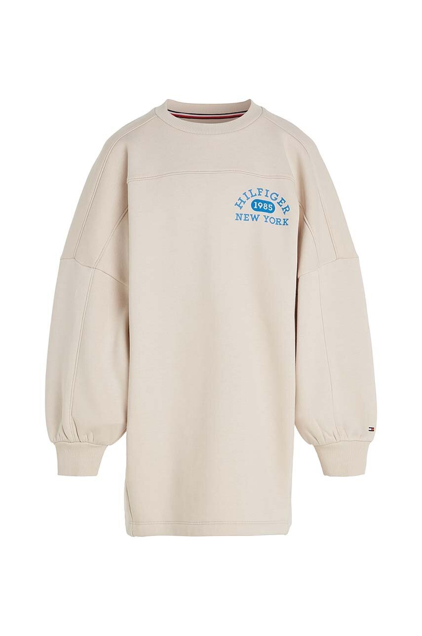 

Детское платье Tommy Hilfiger цвет бежевый mini oversize