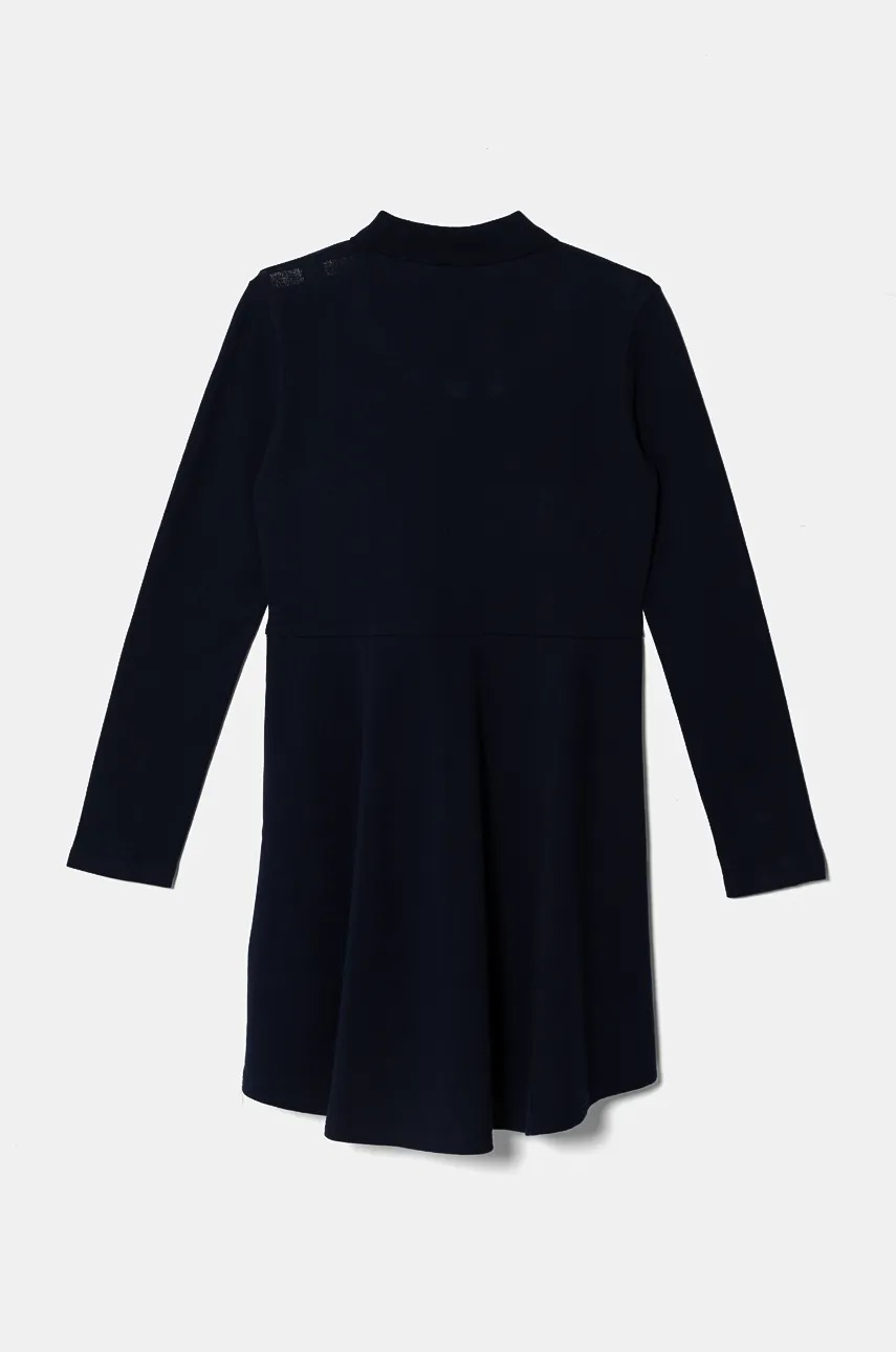 Детское платье Lacoste цвет синий mini расклешённая Детское платье Lacoste цвет синий mini расклешённая