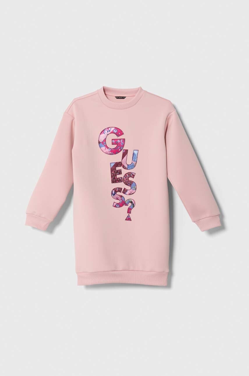 

Детское платье Guess цвет розовый mini прямая