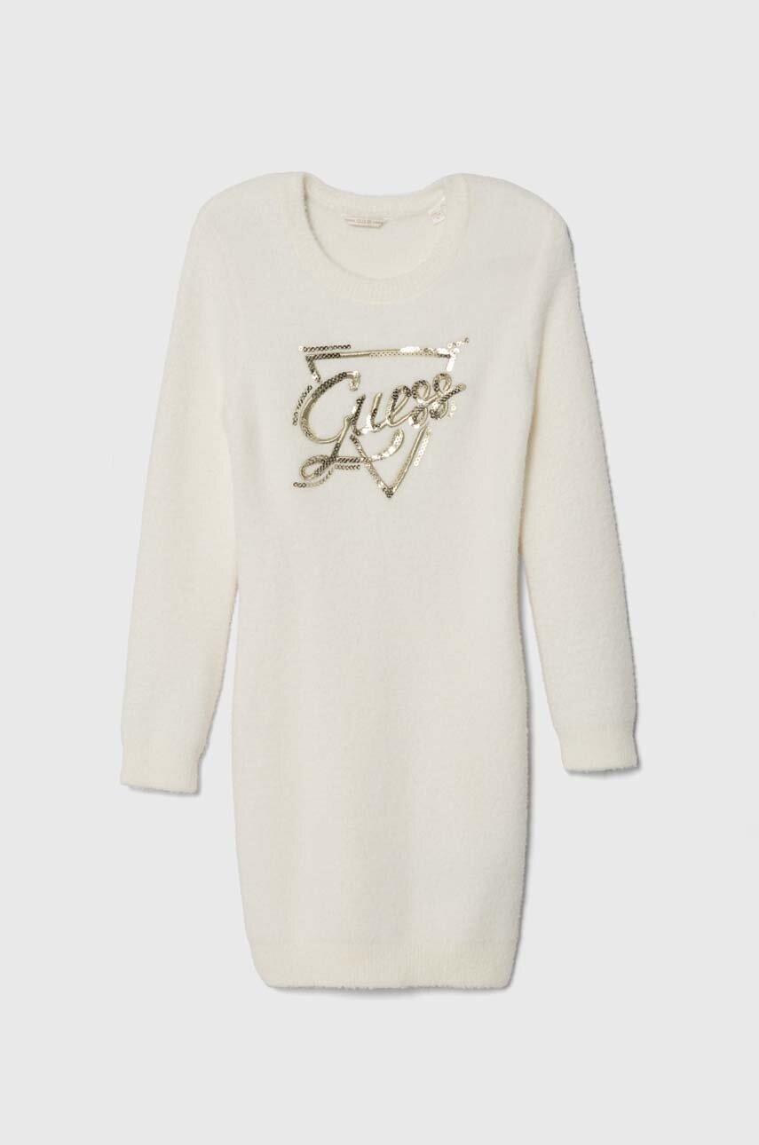 

Дитяча сукня Guess колір бежевий mini пряма