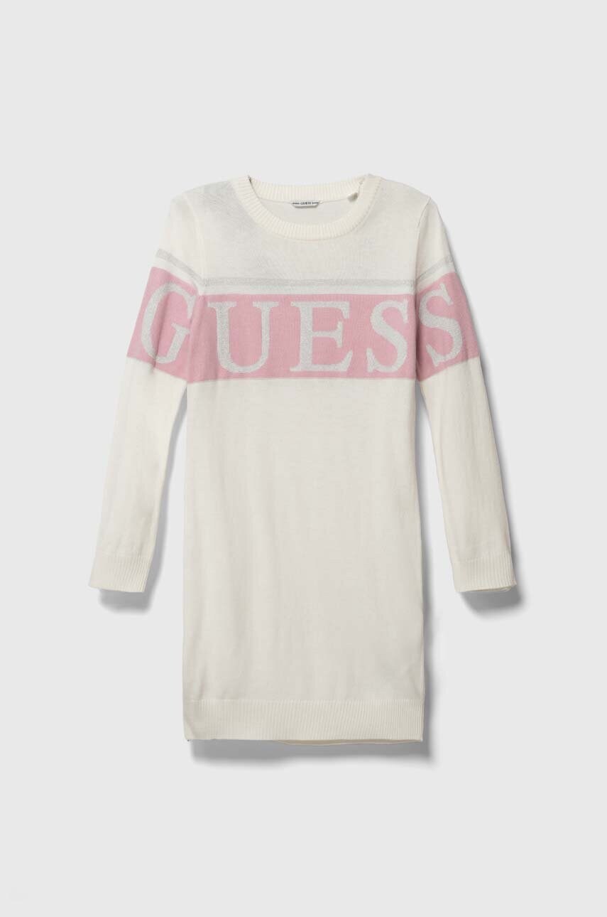 

Детское платье Guess цвет бежевый mini облегающая