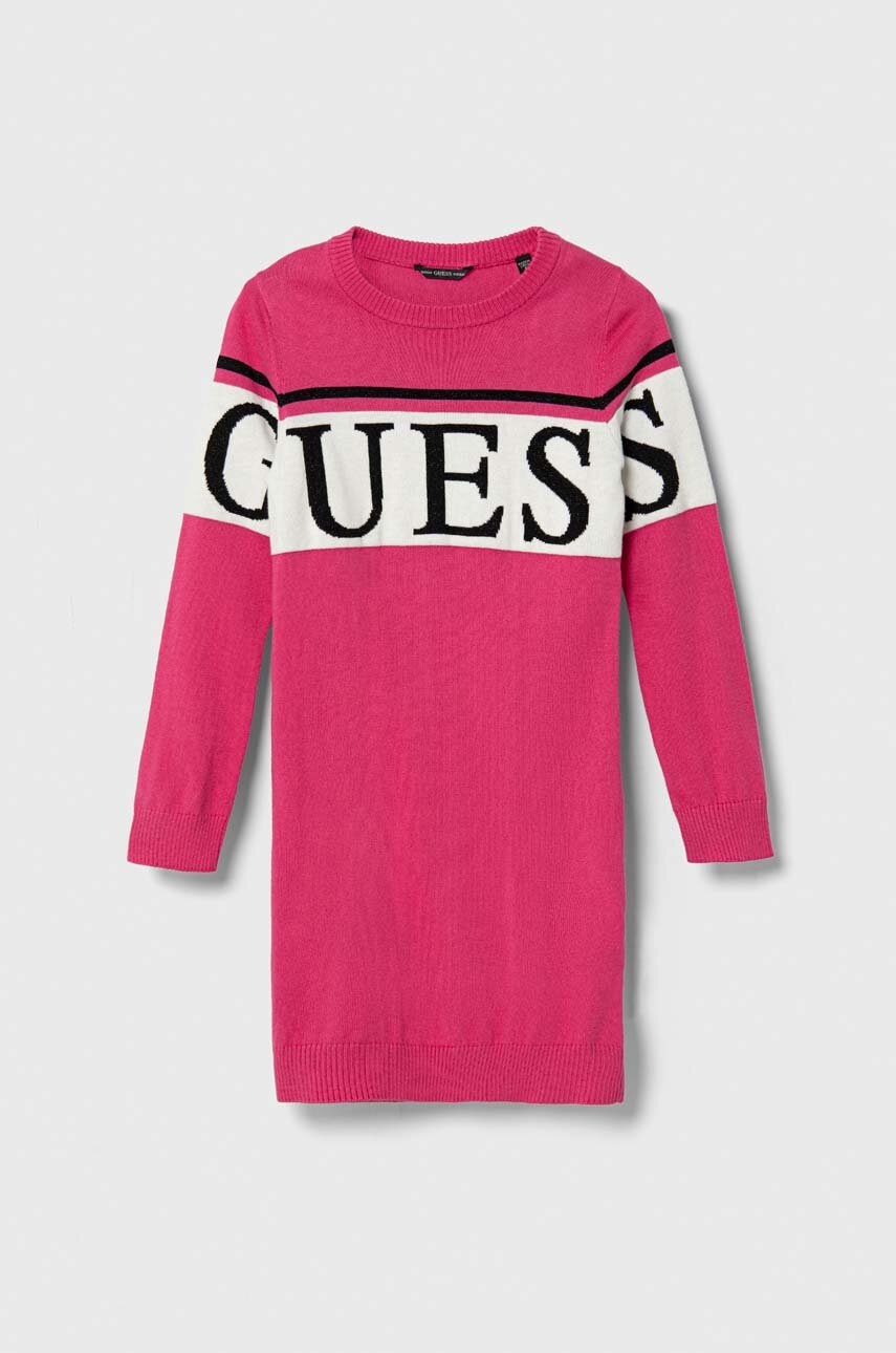 

Дитяча сукня Guess колір рожевий mini облягаюча