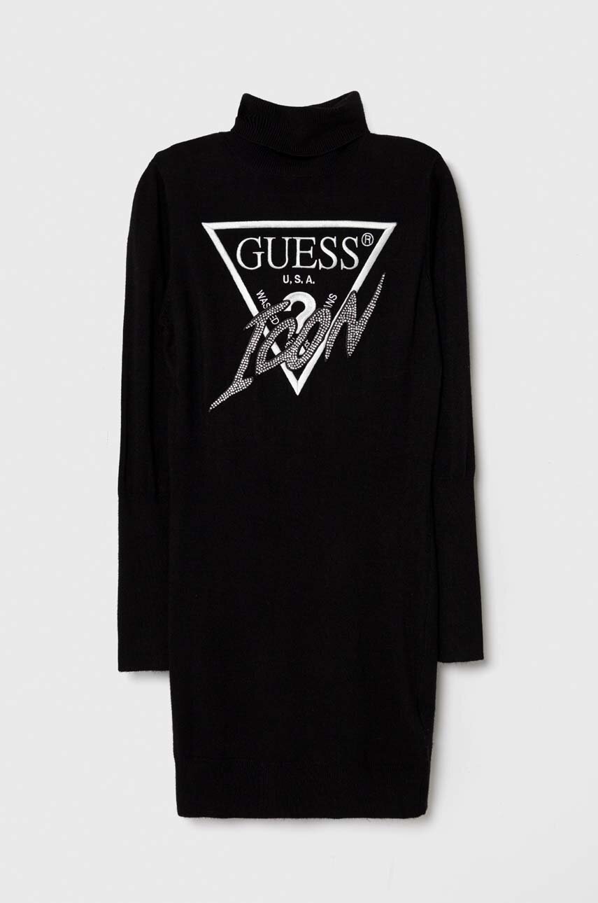 

Детское платье Guess цвет чёрный mini прямая