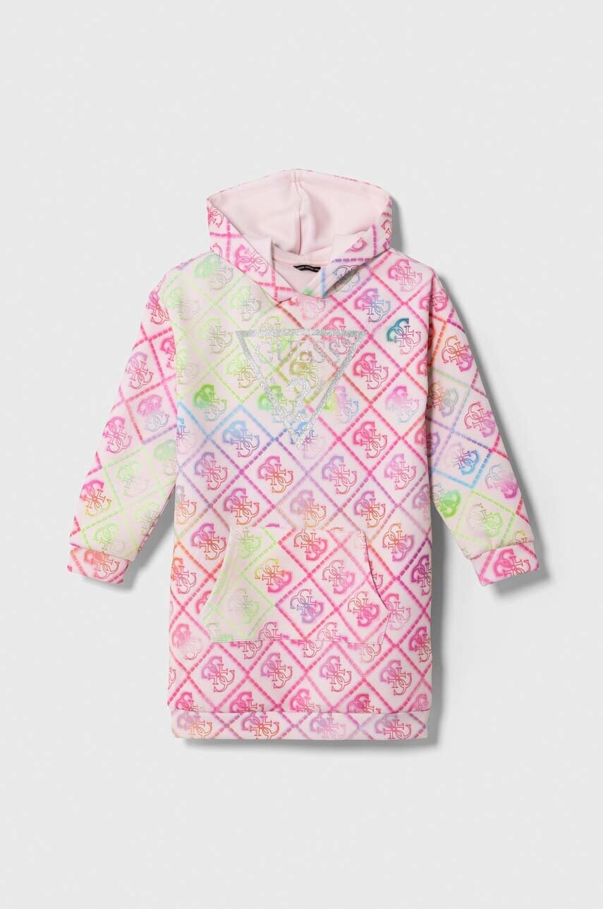 

Дитяча сукня Guess колір рожевий mini пряма