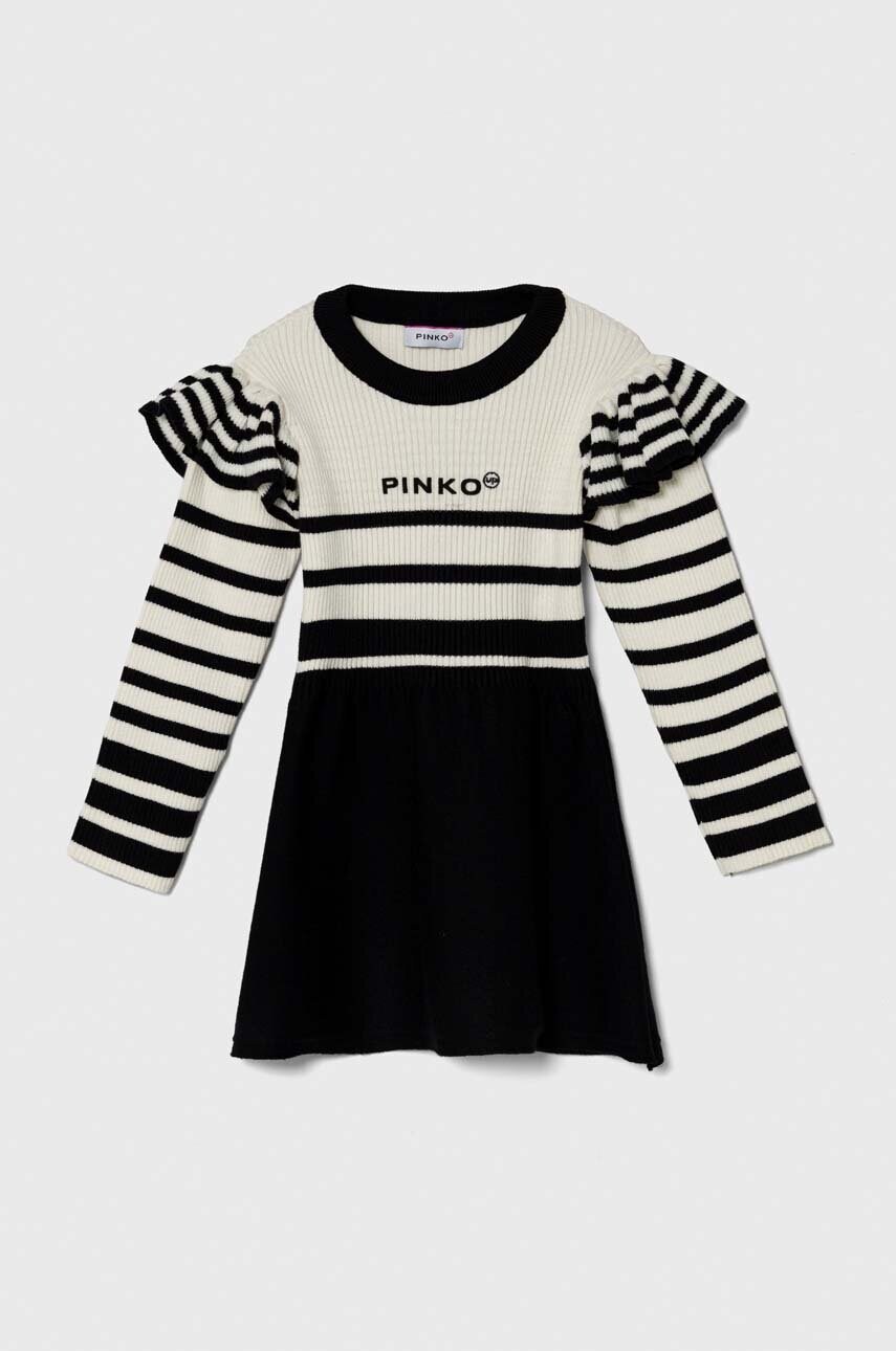 

Детское платье Pinko Up цвет чёрный mini расклешённая
